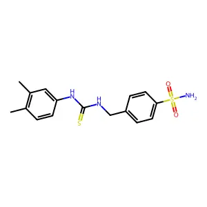 1-(3,4-dimethylphenyl)-3-[(4-sulfamoylphenyl)methyl]thiourea structure