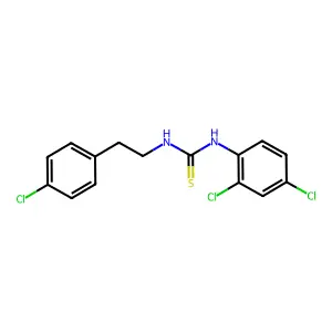 1-[2-(4-chlorophenyl)ethyl]-3-(2,4-dichlorophenyl)thiourea structure