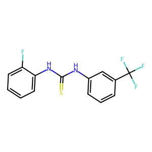 1-(2-fluorophenyl)-3-[3-(trifluoromethyl)phenyl]thiourea structure