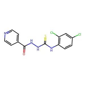 1-(2,4-dichlorophenyl)-3-(pyridine-4-carbonylamino)thiourea structure