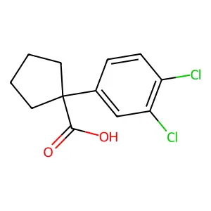 1-(3,4-DICHLOROPHENYL)CYCLOPENTANECARBOXYLIc acid structure