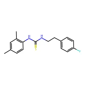 1-(2,4-dimethylphenyl)-3-[2-(4-fluorophenyl)ethyl]thiourea structure