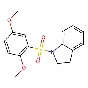 1-[(2,5-dimethoxyphenyl)sulfonyl]indoline structure