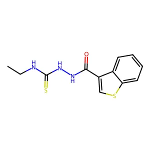 1-(1-benzothiophene-3-carbonylamino)-3-ethylthiourea structure