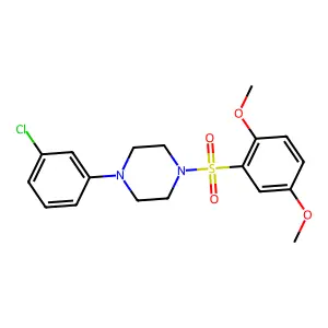 1-(3-chlorophenyl)-4-(2,5-dimethoxyphenyl)sulfonylpiperazine structure