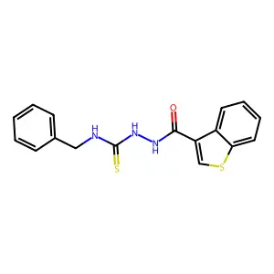 1-(1-benzothiophene-3-carbonylamino)-3-benzylthiourea structure