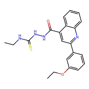 1-[[2-(3-ethoxyphenyl)quinoline-4-carbonyl]amino]-3-ethylthiourea structure