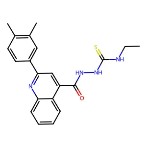 1-[[2-(3,4-dimethylphenyl)quinoline-4-carbonyl]amino]-3-ethylthiourea structure