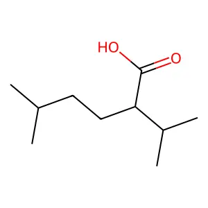 2-Isopropyl-5-methylhexanoic acid structure