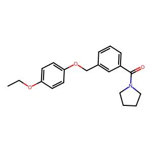 1-{3-[(4-ethoxyphenoxy)methyl]benzoyl}pyrrolidine structure