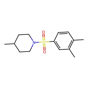 1-[(3,4-dimethylphenyl)sulfonyl]-4-methylpiperidine structure