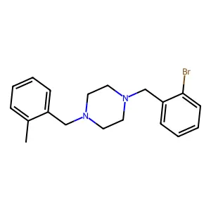 1-(2-bromobenzyl)-4-(2-methylbenzyl)piperazine structure