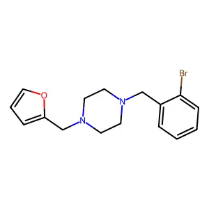 1-(2-Bromobenzyl)-4-(2-furylmethyl)piperazine structure