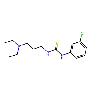 1-(3-chlorophenyl)-3-[3-(diethylamino)propyl]thiourea structure