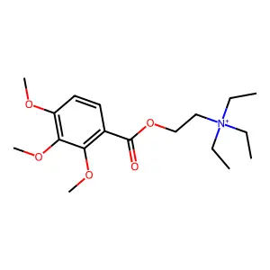 Triethyl(2-hydroxyethyl)ammonium 3,4,5-trimethoxybenzoate structure