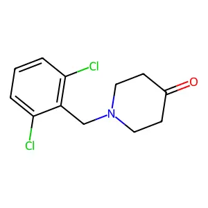 1-[(2,6-dichlorophenyl)methyl]piperidin-4-one structure