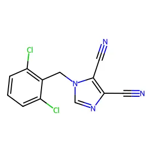 1-[(2,6-dichlorophenyl)methyl]imidazole-4,5-dicarbonitrile structure