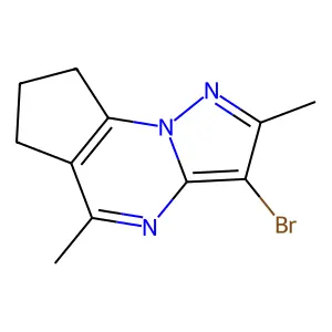 10-bromo-7,11-dimethyl-1,8,12-triazatricyclo[7.3.0.02,6]dodeca-2(6),7,9,11-tetraene structure