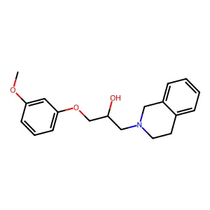 1-(3,4-dihydro-1H-isoquinolin-2-yl)-3-(3-methoxyphenoxy)propan-2-ol structure