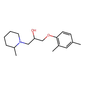 1-(2,4-dimethylphenoxy)-3-(2-methylpiperidin-1-yl)propan-2-ol structure