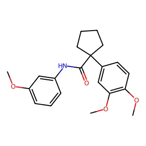 1-(3,4-dimethoxyphenyl)-N-(3-methoxyphenyl)cyclopentanecarboxamide structure