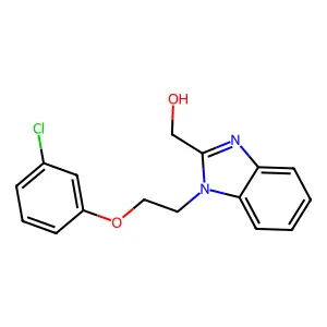 {1-[2-(3-chlorophenoxy)ethyl]-1H-benzimidazol-2-yl}methanol structure