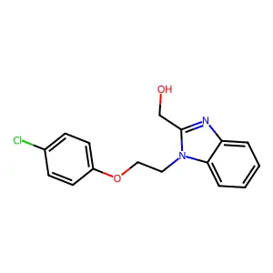 {1-[2-(4-chlorophenoxy)ethyl]-1H-benzimidazol-2-yl}methanol structure
