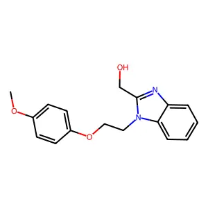 [1-[2-(4-methoxyphenoxy)ethyl]benzimidazol-2-yl]methanol structure