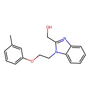 [1-[2-(3-methylphenoxy)ethyl]benzimidazol-2-yl]methanol structure