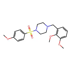 1-(2,3-dimethoxybenzyl)-4-[(4-methoxyphenyl)sulfonyl]piperazine structure