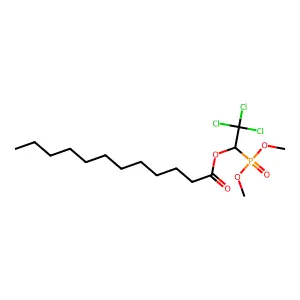 (2,2,2-trichloro-1-dimethoxyphosphorylethyl) dodecanoate structure