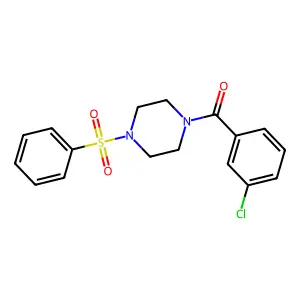 1-(3-chlorobenzoyl)-4-(phenylsulfonyl)piperazine structure