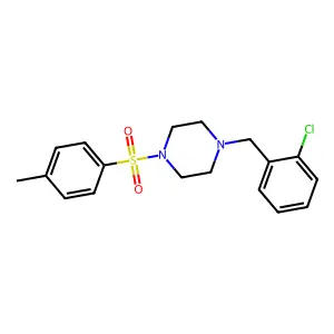 1-(2-chlorobenzyl)-4-[(4-methylphenyl)sulfonyl]piperazine structure