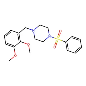 1-(2,3-dimethoxybenzyl)-4-(phenylsulfonyl)piperazine structure