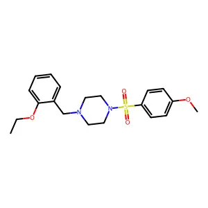 1-(2-ethoxybenzyl)-4-[(4-methoxyphenyl)sulfonyl]piperazine structure