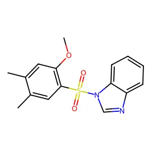 1-(2-methoxy-4,5-dimethylphenyl)sulfonylbenzimidazole structure