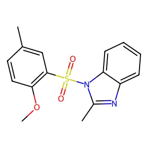 1-(2-methoxy-5-methylphenyl)sulfonyl-2-methylbenzimidazole structure