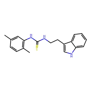 1-(2,5-dimethylphenyl)-3-[2-(1H-indol-3-yl)ethyl]thiourea structure