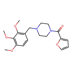1-(2-furoyl)-4-(2,3,4-trimethoxybenzyl)piperazine structure