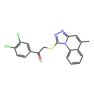 1-(3,4-dichlorophenyl)-2-[(5-methyl-[1,2,4]triazolo[4,3-a]quinolin-1-yl)sulfanyl]ethanone structure