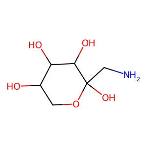 (2R,3S,4R,5R)-2-(aminomethyl)oxane-2,3,4,5-tetrol structure