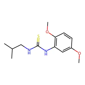 1-(2,5-dimethoxyphenyl)-3-(2-methylpropyl)thiourea structure