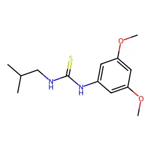 1-(3,5-dimethoxyphenyl)-3-(2-methylpropyl)thiourea structure