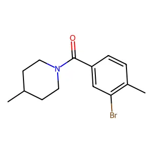 1-(3-bromo-4-methylbenzoyl)-4-methylpiperidine structure