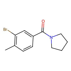 1-(3-bromo-4-methylbenzoyl)pyrrolidine structure