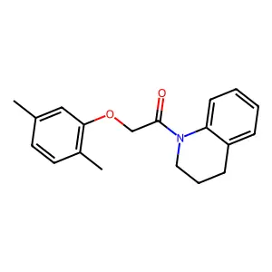 1-[(2,5-dimethylphenoxy)acetyl]-1,2,3,4-tetrahydroquinoline structure