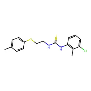 1-(3-chloro-2-methylphenyl)-3-[2-(4-methylphenyl)sulfanylethyl]thiourea structure