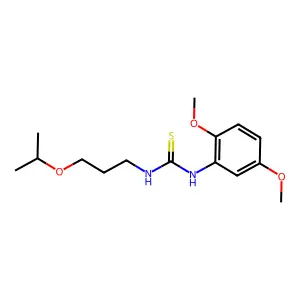 1-(2,5-dimethoxyphenyl)-3-(3-propan-2-yloxypropyl)thiourea structure