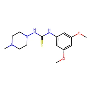 1-(3,5-dimethoxyphenyl)-3-(4-methylpiperazin-1-yl)thiourea structure