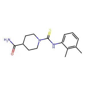 1-[(2,3-dimethylphenyl)carbamothioyl]piperidine-4-carboxamide structure